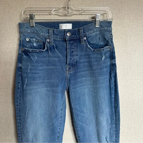 7 For All Mankind Josefina Distressed Jeans - Picture 2 of 11